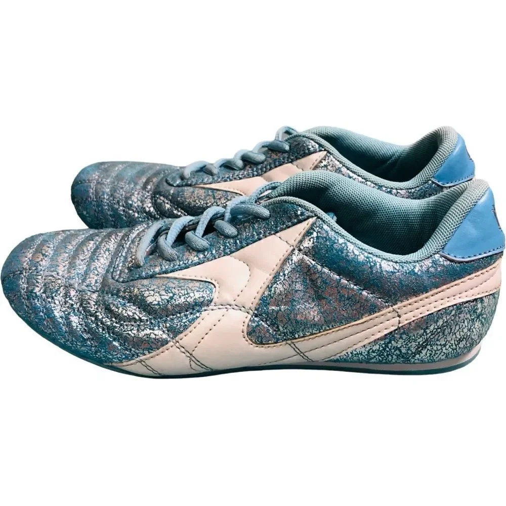 Eleven by Venus Williams Blue Silver Crackle Tennis Sneakers